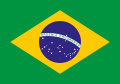 Bandeira oficial do Brasil com as cores verde amarelo azul e branco